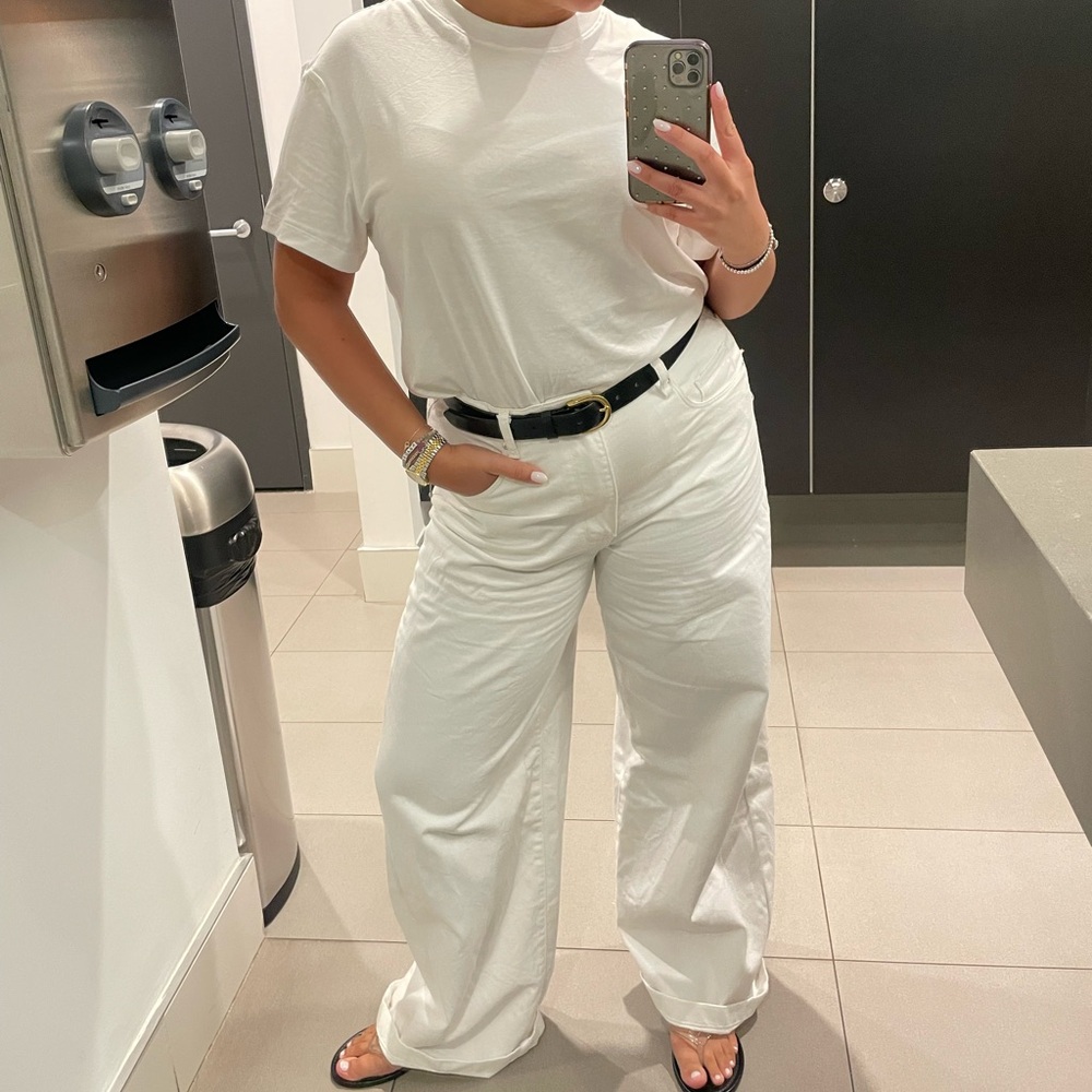Blank NYC White Wide-Leg Jeans